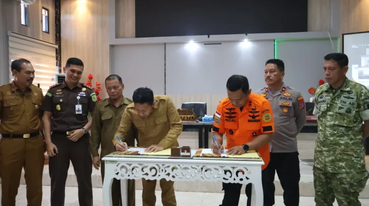 Perkuat Respons SAR, Basarnas Palu dan Pemkab Touna Tekan MoU