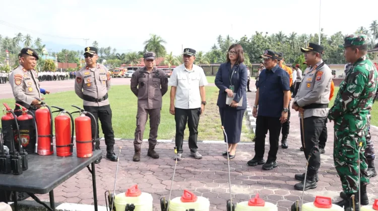 Antisipasi Karhutla, Kapolres Parigi Moutong Cek Kesiapan Peralatan Pemadam