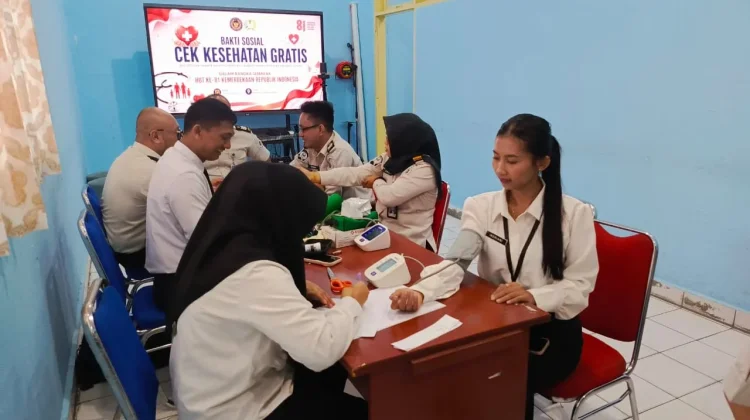 Ditjenpas Sulteng Gelar CKG Serentak di Seluruh UPT Pemasyarakatan sambut HUT RI