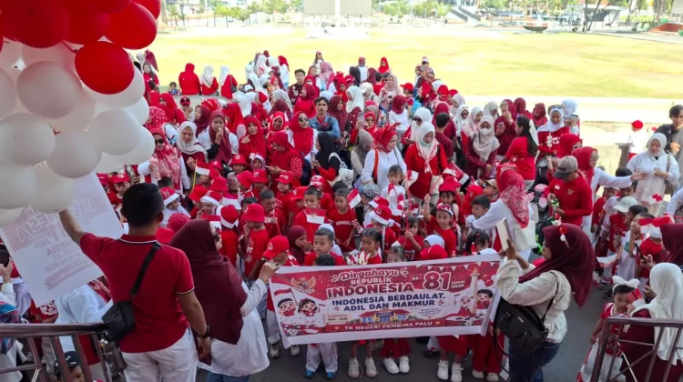 Parade Merah Putih TK Negeri Pembina Palu Tanamkan Nasionalisme Anak Usia Dini