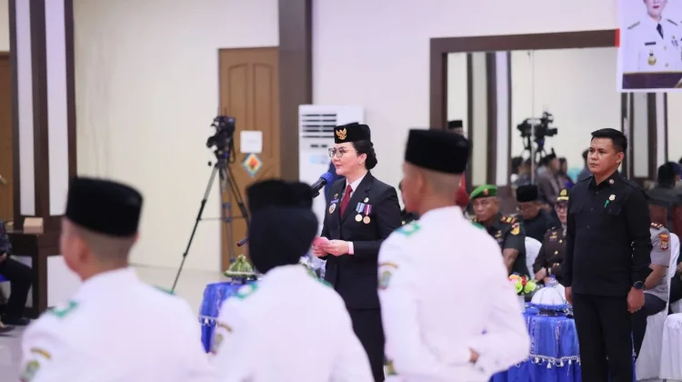 Bupati Poso Kukuhkan 56 Anggota Paskibraka HUT ke-81 RI