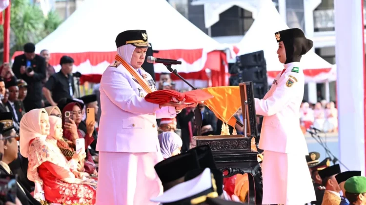 Paskibraka Sulteng Sukses Jalankan Tugas Penurunan Sang Saka Merah Putih
