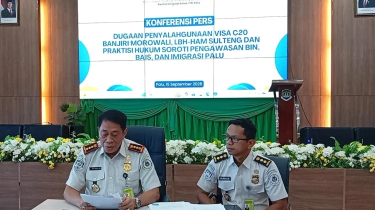 Kantor Imigrasi Palu Awasi TKA Pemegang Visa C20