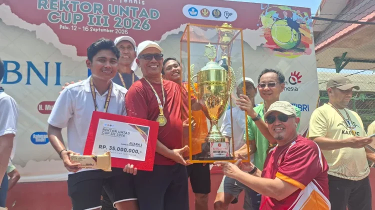 Diikuti Ratusan Atlet, Kejuaraan Tennis Rektor Untad Cup III Sukses Digelar