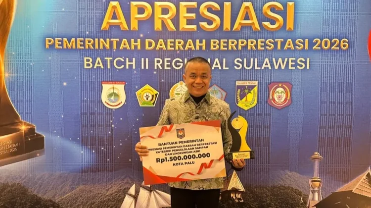 Raih Penghargaan Nasional Pengelolaan Sampah, Kota Palu Dapat Bantuan Rp1,5 Miliar