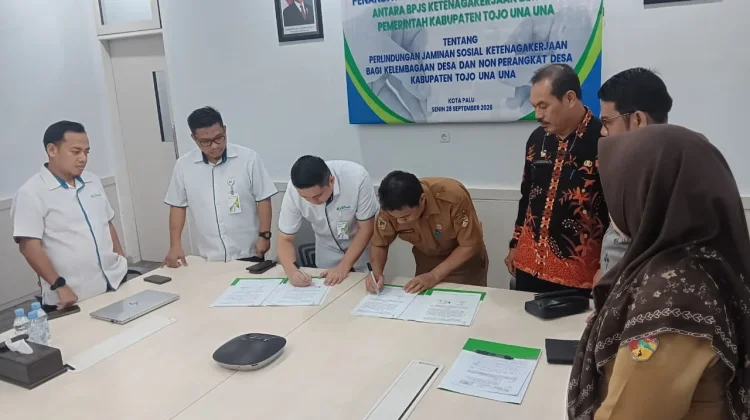 Lindungi Pekerja Rentan, Pemkab Touna Teken Kerjasama Dengan BPJamsostek