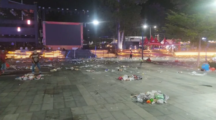 Sampah Berserakan Pasca Konser HUT ke-48 Kota Palu, DLH Soroti Kesadaran Masyarakat