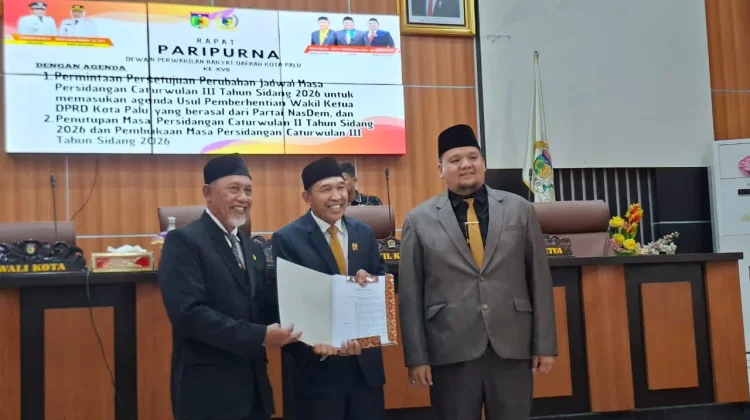 DPRD Palu Tutup Masa Sidang Caturwulan II Tahun 2026
