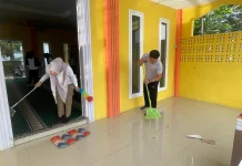 Sambut Ramadan, LPKA Palu Kerja Bhakti Bersihkan Masjid