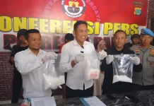 Polresta Palu Tangkap Kurir Sabu 1,9 Kg