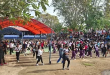 Ribuan Umat Hindu Mengikuti Senam dan jalan Sehat