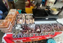 Menu Seafood di Pasar Ramadan Kantor Wali Kota Palu
