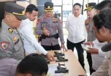 Senjata Api Dinas Polres Banggai di Periksa