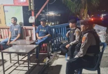 Samapta Polres Banggai Gelar Patroli Dialogis jelang Sahur