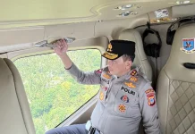 Kapolda Sulteng Lakukan Patroli Udara Pantau Situasi Keamanan Arus Mudik Lebaran