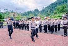 Polres Morut Bersama Pemda Gelar Apel Pasukan Pengamanan Idulfitri 1447 H