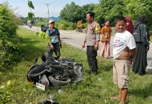 Jalan Berlubang Diduga Jadi Penyebab Tabrakan Mobil dan Motor di Kasimbar