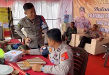 Personil Pos Pengamanan Towua Palu Mendapat Pelayanan Pemeriksaan Kesehatan