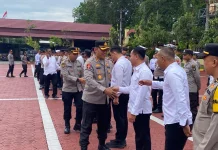 Apel Perdana Lebaran, Kapolresta Palu Tekankan Disiplin Anggota