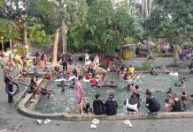 Wisata Permandian Bionga Ramai saat Penutup Libur Lebaran