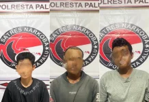 Satresnarkoba Polresta Palu  Menangkap Tiga Pelaku Narkoba Jenis Sabu