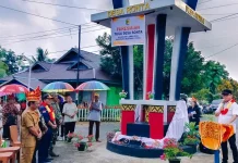 Bupati Delis Resmikan Tugu Desa Ronta sebagai Simbol Identitas Daerah