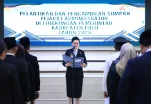 Enam Puluh Satu Pejabat Eselon Tiga Dilantik, Pemkab Poso Perkuat Birokrasi