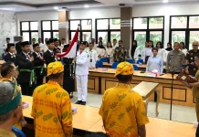 Wali Kota Palu Kukuhkan 7 Pengurus Duta Pancasila Paskibraka Indonesia