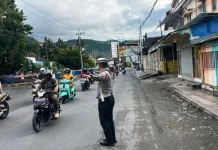 Cegah Kepadatan dan Kejahatan Jalanan, Satlantas Polres Banggai Gelar Gatur Lalin