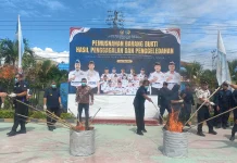 Kanwil Ditjenpas Sulteng Musnahkan Barang Terlarang Milik Wabin