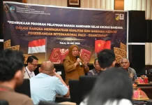 Perkuat SDM Bandara, Wagub Sulteng Buka Pelatihan Bahasa Mandarin