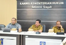 Kemenkum Sulteng Uji Rancangan RKPD Parimo Perkuat Regulasi Daerah