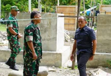 Terjang Arus Sungai, Danrem 132 Tadulako Tinjau Jembatan Baina'a Parimo