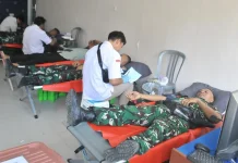 Peringati HUT ke-80 Polisi Militer, Pomdam XXIII/Palaka Wira Gelar Donor Darah