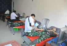 Pomdam XXIII/Palaka Wira Gelar Donor Darah di HUT Pomad ke-80