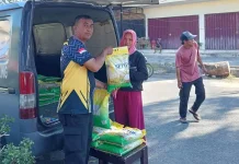 Gerakan Pangan Murah Polres Parimo Diserbu Warga, 150 Kg Beras Ludes Terjual