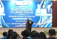 Wagub Sulteng Lepas Kontingen Pesparawi Nasional XIV,Optimistis Raih Juara