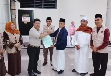 Kepulangan Jemaah Haji Kloter 11 Trip 2 Ditandai Serah Terima di Palu