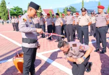 Ratusan Personel dan PNS Jajaran Polda Sulteng Resmi Naik Pangkat