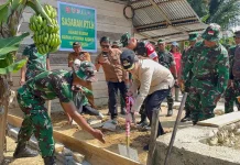 Peletakan Batu Pertama RTLH Tandai Dimulainya Sasaran Fisik Serbuan Teritorial