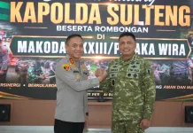 Polda Sulteng dan Kodam XXIII/Palaka Wira Perkuat Sinergitas Jaga Keamanan