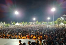 Ribuan Warga Padati Tiga Titik Nobar Semifinal Piala Dunia 2026 Kota Palu