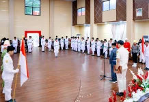 Bupati Delis Kukuhkan 30 Anggota Paskibraka Morowali Utara 2026
