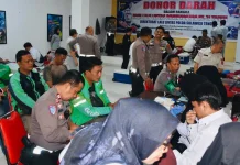 Peringati Hari Lalu Lintas, Ditlantas Polda Sulteng Gelar Donor Darah