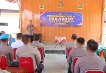 Kapolres Sigi Resmikan Aula Pakaroso di Polsek Dolo