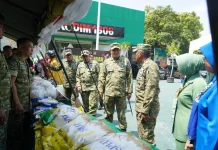 Semarak HUT ke-81 TNI, Kodam 23 Palaka Wira Gelar Bazar Murah di Palu