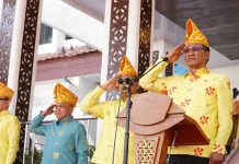 Pimpin Upacara HUT ke-48, Menkum RI Apresiasi Perubahan dan Kebersihan Kota Palu