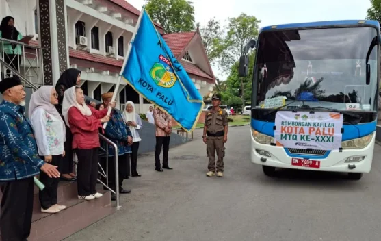 Wakil Wali Kota Palu Lepas Puluhan Kafilah untuk Ikut Dalan Ajang MTQ ke-21 Sulteng,