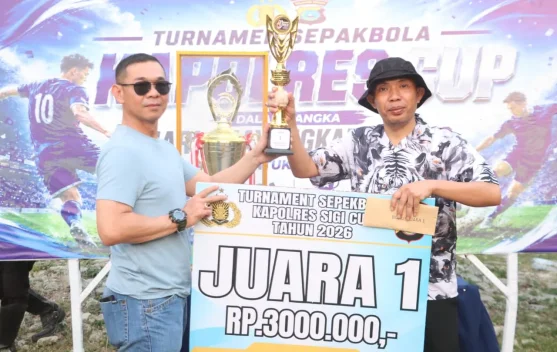 Tim Satres Narkoba Juarai Turnamen Sepak Bola Kapolres Cup Sigi