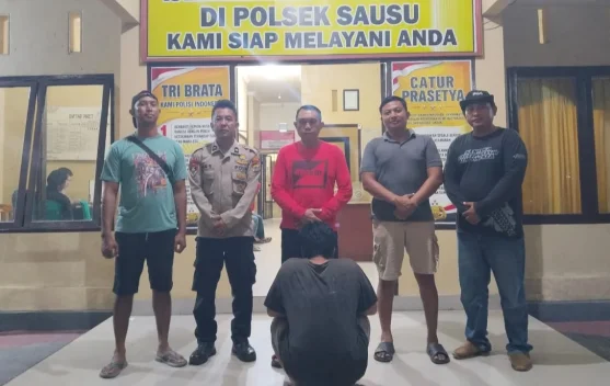Polsek Sausu Tangkap Terduga Pelaku Pencurian Tiga Rumah di Balinggi Jati Parimo